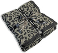 Ultra Soft Leopard Throw Blanket, Cozy Warm Reversiable Luxury Fluffy Blanket Throw Cheetah Blanket Leopard Pattern Throw for Couch Bed Sofa, 51x63 inches, Black Grey