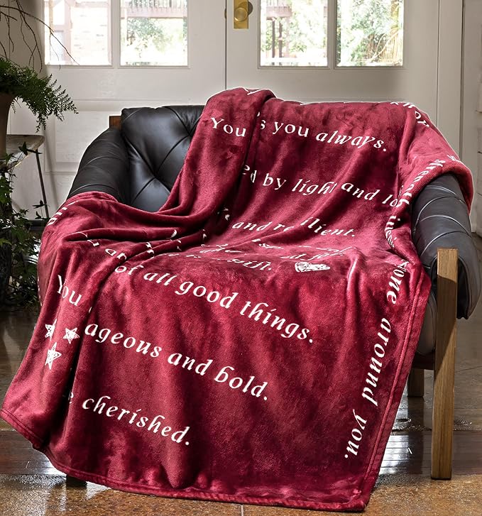 WOLF CREEK BLANKET Super Soft Gift Blanket for Women or Men - Light & Love Compassion - Get Well Soon, Positivity Courage Inspiration Healing Support & Comfort Gift for Mom Friend Sister. Cozy Fleece