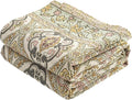 Boho Throw Blanket 60" x 80", 100% Organic Cotton Breathable Skin-Friendly Ultra Soft Bed Quilt Throw - Floral Rustic Decor Luxury Reversible Blanket for Sofa Couch Chair and Gift,