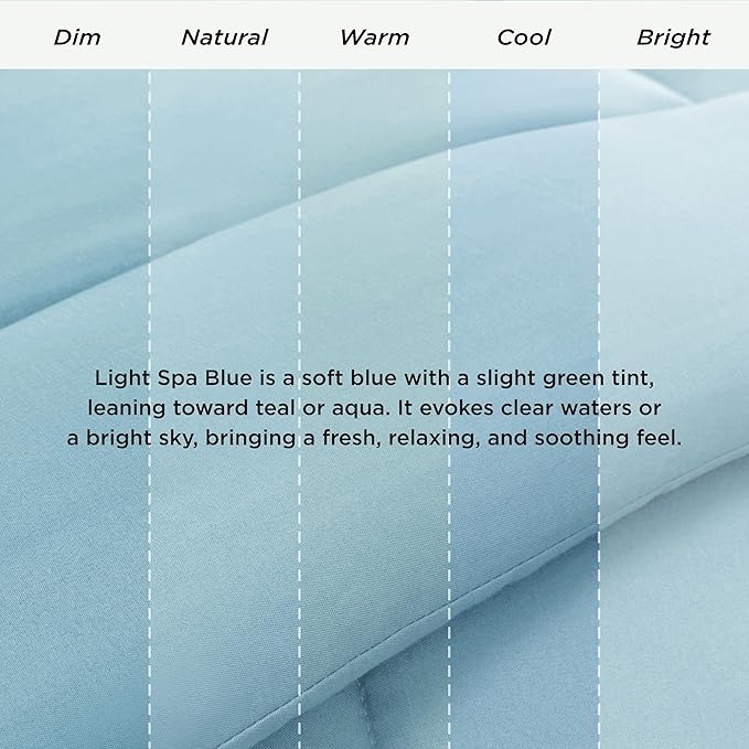 Bedsure Comforter Duvet Insert - Quilted Comforters Twin XL Size, All Season Duvet, GentleSoft Down Alternative Bedding Blanket, with 8 Tabs, Gifts for Women/Men, Light Spa Blue, Twin XL 92x68 Inches