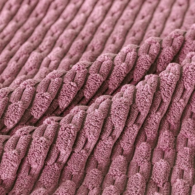 Set of 4 Pink Decorative Throw Pillow Covers 16x16 Inch Corduroy Pillow Covers for Bed Couch Sofa Living Room Soft Square Cushion Cases