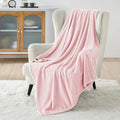 Bedsure GentleSoft Fleece Blanket Twin Size Pink - 300GSM Lightweight Plush Fuzzy Cozy Soft Valentines Blanket for Bed, Sofa, Couch, Travel, Camping, 60x80 inches