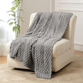 FY FIBER HOUSE Fleece Blanket King Size for Bed 300GSM Super Soft Plush Fuzzy Blankets and Throws for Sofa Couch Office, 90x108 Inches, Light Grey