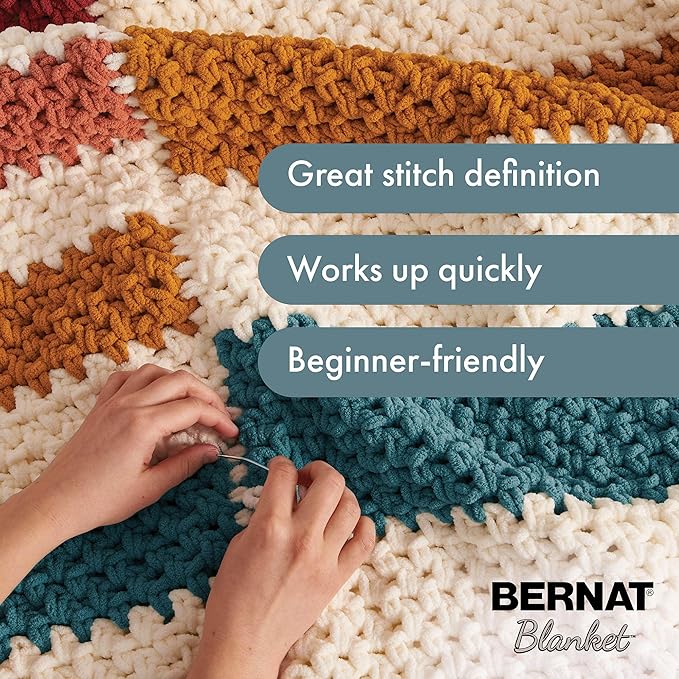 Bernat Blanket Speckle Winter Leaf Yarn - 2 Pack of 10.5oz/300g - Polyester - #6 Super Bulky - 220 Yards - Knitting & Crochet