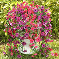 Artificial Flowers for Outdoors Spring Decor, 6 Bundles UV Resistant Realistic Fuax Silk Hanging Flowers, Fake Plants for Planter Indoor Outside Garden Porch Patio Balcony Yard Farmhouse