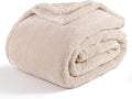 Berkshire Blanket Classic Extra-Fluffy Plush Twin Size Bed Blanket, Soft Fuzzy Long Hair for Couch Sofa, Chino Khaki, 60x92 Inches