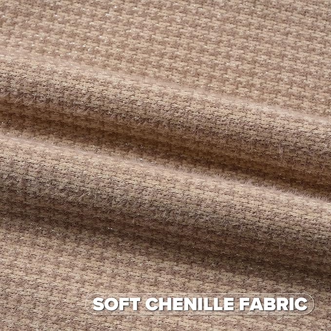 FUTEI Camel Decorative Throw Pillow Covers 18x18 Inch Set of 2,Soft Houndstooth Gingham Textured Cushion Case,Modern Home Decor for Couch Bed Living Room