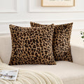 GALMAXS7 Cheetah Pillow Covers 20x20 Faux Fur Throw Pillow Covers Set of 2 Leopard Couch Pillow Covers Fluffy Soft Decorative for Home Living Room Bedroom