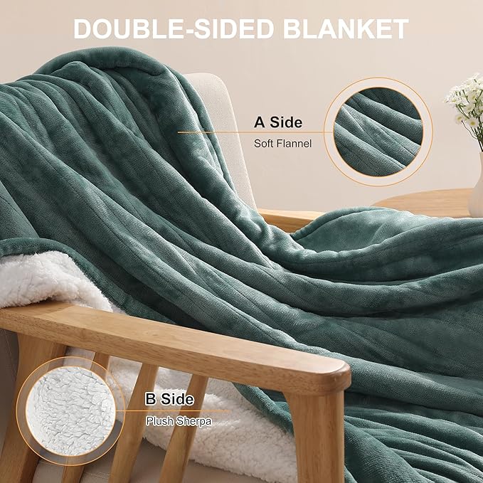 King Heated Blanket 100''X90'', Ultra Soft Silky Flannel & Fluffy Sherpa Heating Blanket Dual Control with 5 Heat Levels & 10 Hrs Timer, ETL Certified & Overheat Protection, Machine Washable