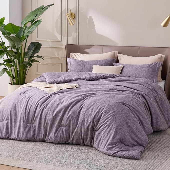 Bedsure Full Comforter Set - Dark Red Soft Bedding for All Seasons, Cationic Dyed Bed Set, 3 Pieces, 1 Full Size Comforter (82"x86") and 2 Pillow Shams (20"x26"+2")
