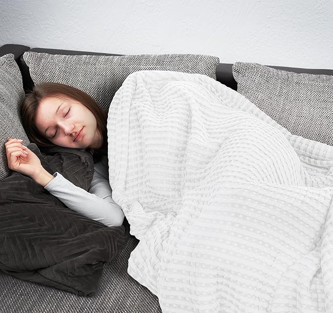 Utopia Bedding White 100% Cotton Waffle Blanket 300 GSM [King - 90x108 Inch] Soft Lightweight Breathable Bed Blanket for All Season
