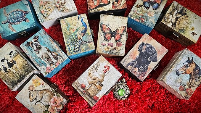 RK Collections Rooster Trinket Box Small Jewelry Keepsake Box | Storage Box for Girls Women | Gift Idea, Animal Lover Ornaments for Home Décor (4 x 2.75)