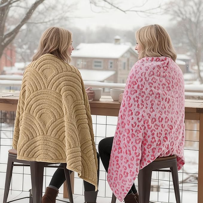 Joiedomi Throw Blanket for Couch, Soft Fleece Blankets Gifts for Women Mom Girls, 280GSM Cozy Cute Soft Throw Home Room Decor Aesthetic Gifts 50x60 Inches