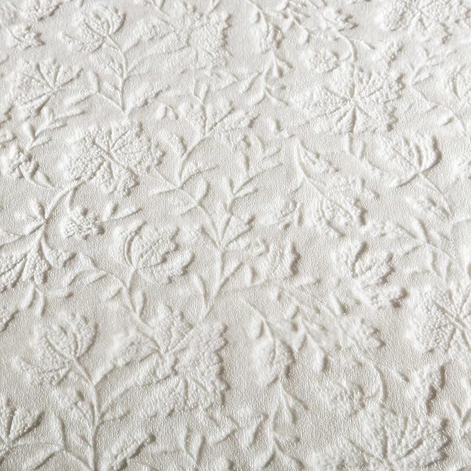 Eddie Bauer - Throw Blanket, Ultra-Soft & Embossed Plush Bedding, Blanket for Couch & Bed (Woodblock Floral White, 50" x 70")