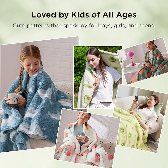 Bedsure Cute Dog Blanket for Kids as Birthday Gifts - Corgi Gifts for Corgi Lovers Girls Boys Women Teens, GentleSoft Cozy Home Decor Animal Pattern Blankets for Couch Sofa Bed Camping, Grey, 50x60