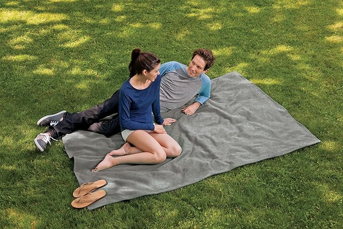 MV Sport Lightweight Sweatshirt Blanket Throw – Warm & Cozy, Breathable Oversized Fleece Knit, Couch, Bed, Travel, Cold Nights, and Outdoors – Soft Light Weight Blanket 54" x 84" Graphite