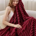 Bedsure GentleSoft Red Fleece Blanket for Couch - Cozy Soft Blankets for Women, Cute Small Throws for Girls, 50x70 Inches