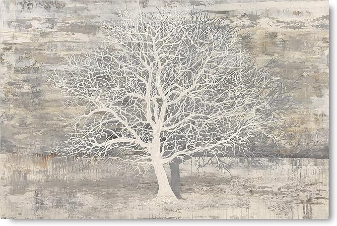 Yihui Arts Abstract Trees Painting Canvas Prints Wall Art Decor Framed - Large Modern Giclee Art Print on Canvas Ready to Hang for Home and Office Wall Decoration with Textured Boho