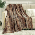 Viviland Flannel Fleece Blanket King Size 90x108 inches, Lightweight, Super Soft Cozy Warm Blanket, Leopard Print