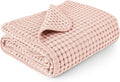 Konssy Waffle Baby Blanket - Soft & Cozy Nursery Swaddle Blanket, Lightweight Toddler Throw for Boys & Girls, Ideal for Wrapping(Pink)