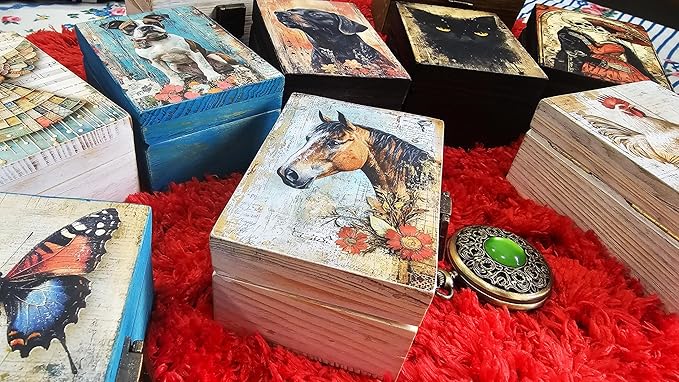 RK Collections Horse Trinket Box Small Jewelry Keepsake Box | Storage Box for Girls Women | Gift Idea, Animal Lover Ornaments for Home Décor (4 x 2.75)