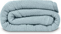 Linteum Textile Supply Leno Weave Ice Grey Blanket, Twin 100% Cotton, Lightweight, Warm, Fluffy, Premium and Durable Soft & Cozy Bed Blanket for Home, Couch, Sofa & Dorm, All Season Throw [66x90]