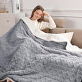 Electric Blanket Twin Heated Blanket 62''X84'' with 5 Heating Levels & 10 Hours Auto Off, ETL& FCC Certification Dual Sherpa Twin Heating Blanket Washable for Home/Office/Bed, Great Gift(Dark Gray)