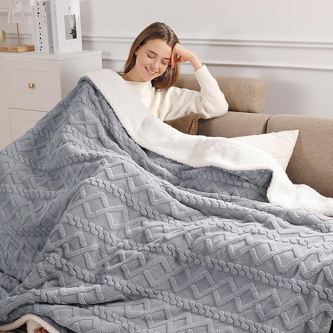 Electric Blanket Twin Heated Blanket 62''X84'' with 5 Heating Levels & 10 Hours Auto Off, ETL& FCC Certification Dual Sherpa Twin Heating Blanket Washable for Home/Office/Bed, Great Gift(Dark Gray)