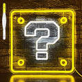 Question Block Neon Sign,Question Square Led Gamer Neon Light USB Powered Led Night Lights for Game Room Wall Decor,Man Cave,Teen Boy Room Decor,Gamer Gifts for Boys, Kids