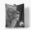 Lion Throw Blanket Soft Warm Cozy Lions Wildlife Blankets Fuzzy Plush Fleece Lion Blanket Gifts for Couch Bed Sofa Home Decor 40''X50''