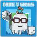 Open Road Brands Minecraft Ghast Take to the Skies Metal Wall Decor - Fun Minecraft Sign for Bedroom or Game Room