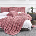 YUSOKI Luxury Faux Fur Twin XL Blanket for Twin XL Bed 2 Layers,5.2lb,All Ages,Home Decoration Without Pillows(Pink,63"x90")