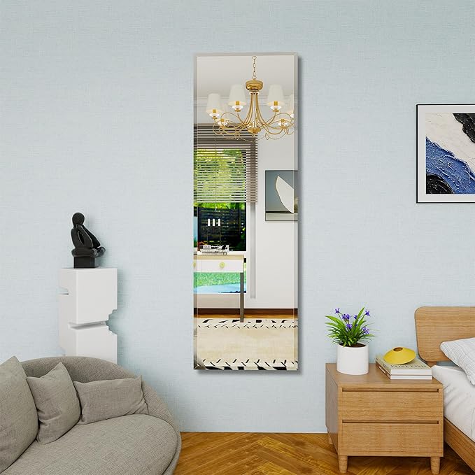 wall Mirror Full Length,56X21FullL ength Mirrorwallmounted,Bedroom/wall/Bathroom/Makeup Area/Cloakroom (56 * 21 Inch)