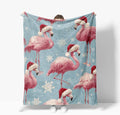 Flamingo Throw Blanket Soft Warm Cozy Christmas Flamingos Blankets Fuzzy Plush Fleece Flamingo Blanket Gifts for Couch Bed Sofa Home Decor 40''X50''