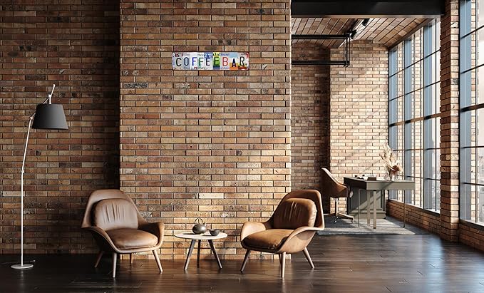 Funny Coffee Bar Man Cave Accessories Kitchen Signs Farmhouse Wall Decor Vintage Metal Tin Signs Street Signs Home Room Door Decor 4x16 in