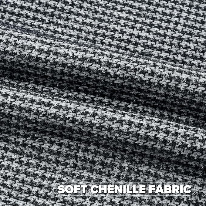 FUTEI Black Decorative Throw Pillow Covers 16x16 Inch Set of 2,Soft Houndstooth Gingham Textured Cushion Case,Modern Home Decor for Couch Bed Living Room