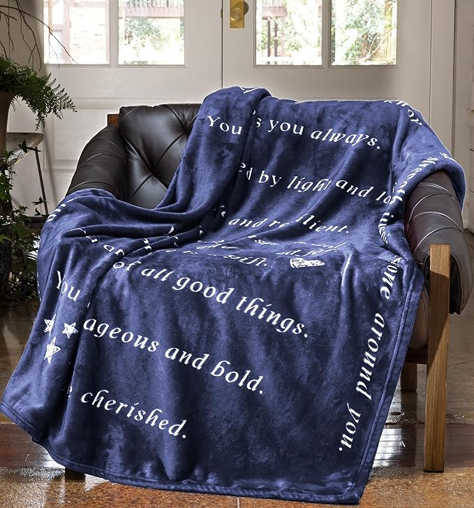 WOLF CREEK BLANKET Super Soft Gift Blanket for Women or Men - Light & Love Compassion Get Well Soon, Positivity Courage Inspiration Healing Support & Comfort Gift for Mom Friend Sister. Cozy Flannel