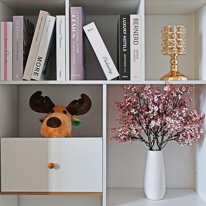 Mandy's Light Pink Artificial Baby’s Breath Flowers 6 Bundles Silk Gypsophila, 18.5 Inch European Style Modern Home Decor Centerpiece, Neutral Wedding Flower Arrangements