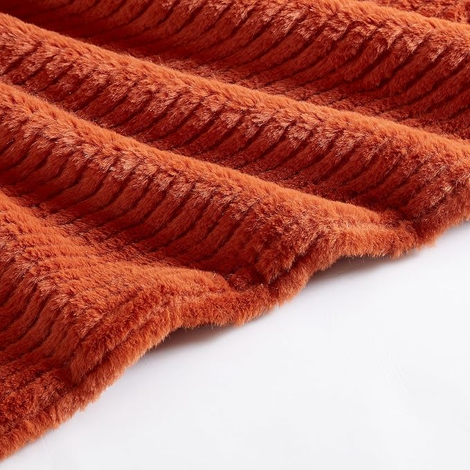 Eddie Bauer - Throw Blanket, Ultra-Soft Sherpa & Reversible Bedding for Year Round Comfort, Throw Blanket for Couch or Bed (Textured Solid Orange, 50" x 60")