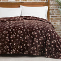 Lucky Brand Daisy Brown Floral 90"X90" Cozy Plush Blanket - Premium Microfiber Throw for Luxurious Comfort and Style Full/Queen Size