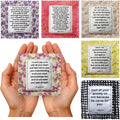 Mini Prayer Quilt with Cross Inside Vintage Pocket Scripture Prayer Quilt Squares Sympathy Christian Gifts for Women Pastor Appreciation Father's Day Graduates Gifts (Scripture 6 Pack)