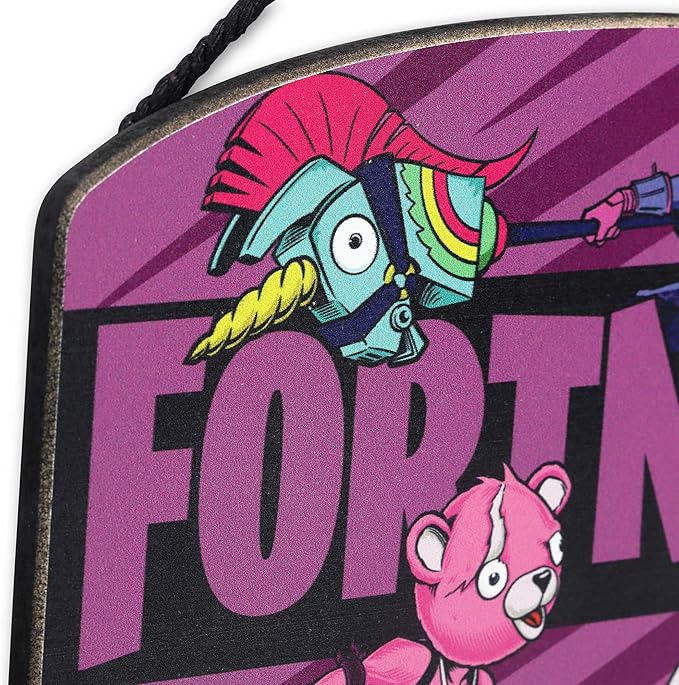 Fortnite Characters Hanging Wood Sign - Fun Fortnite Sign for Bedroom or Game Room