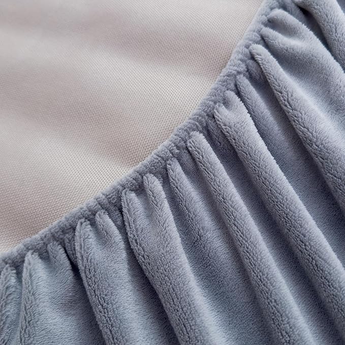 H&D Bedding Queen Sheet Set 3 Piece Bed Sheets for Queen Size Bed, Luxury Soft and Breathable Faux Fur, Includes 1 Comfy Bubble Sheet, and 2 Pillowcases
