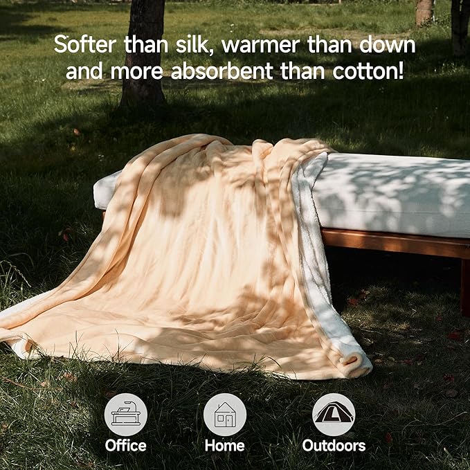 GOTCOZY Heated Blanket King Size - Electric Blanket with Dual Controller, 6 Heating Levels & 10 Hour Auto Off, ETL Certified (100X90 Inch Yellow)