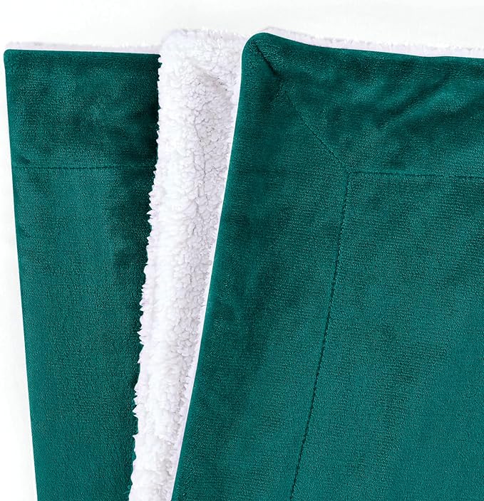 Mocassi Premium Ultra-Soft Flannel Fleece Sherpa Throw Blanket - Warm Cozy Reversible Plush Micromink Blanket for Couch, Bed and Sofa - Fluffy, Christmas Winter Bedding Gift, King, Turquoise