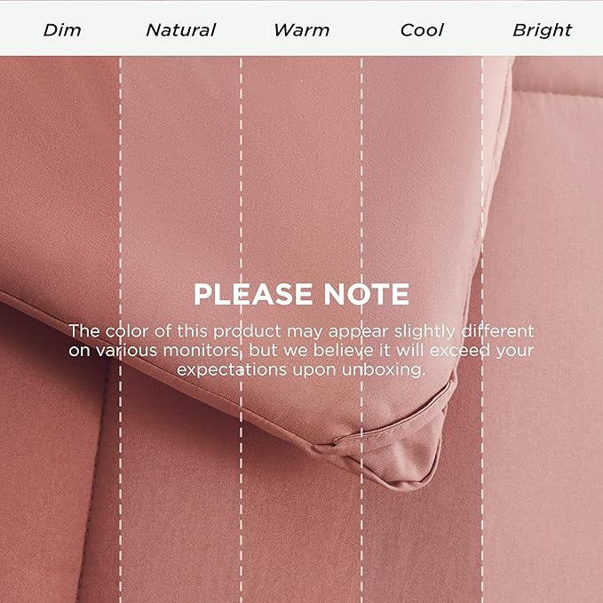 Bedsure Comforter Duvet Insert - Quilted Comforters Full Size, All Season Duvet, GentleSoft Down Alternative Bedding Blanket, with 8 Tabs, Gifts for Women/Men, Dusty Pink, Full 86 x 82 Inches