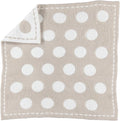 Barefoot Dreams CozyChic Dream Receiving Baby Blanket, Ultra Soft Plush Microfiber Baby Blankets for Boys and Girls, Lightweight Cozy Comfort, Machine Washable, 30" x 30", Stone-White Circles