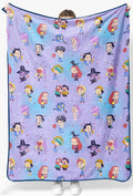 Jay Franco Kids Plush Throw Blanket – Ultra Soft Cozy Plush Fleece for Bed, Couch, Sofa, Home Décor, Official Licenseds Huntrix and Saja Boys, Light Purple - Kpop Demon Hunters, 46x60 - Throw Blanket