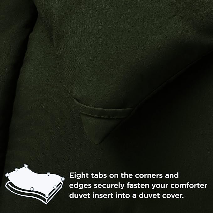 Bedsure Comforter Duvet Insert - Quilted Comforters Twin Size, All Season Duvet, Down Alternative Bedding, with 8 Tabs, Gifts for Women/Men, Olive Green, Twin 88 x 68 Inches