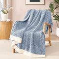 WRENSONGE Throw Blanket Cationic Dyeing Blue Soft Cozy Fluffy Warm Hand Made Throw Blankets for Couch, Sofa, Chair, Bed, Camping, Picnic, Travel Lightweight Bed Blanket - 50"*70"